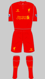 liverpool fc home kit 2012-13